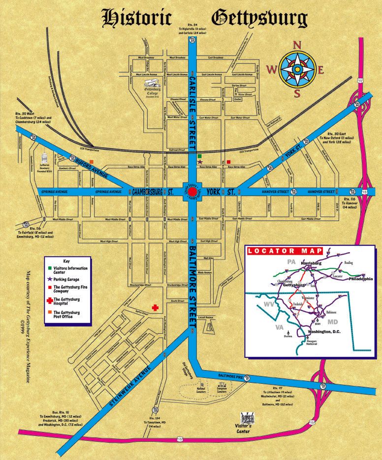 gettysburg walking tour map